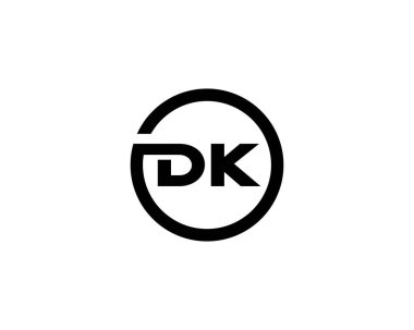 DK logo tasarım vektör şablonu. DK