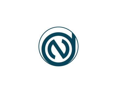 DN logo tasarım vektör şablonu. DN
