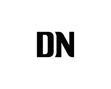DN logo tasarım vektör şablonu. DN