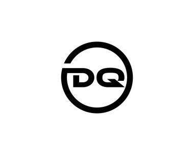 DQ logo tasarım vektör şablonu. DQ