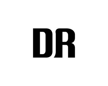 DR logo tasarım vektör şablonu. DR