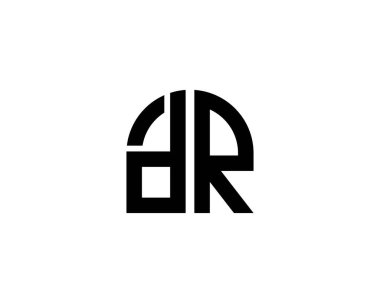 DR logo tasarım vektör şablonu. DR