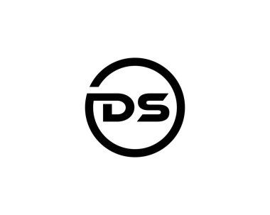 DS logo tasarım vektör şablonu. DS