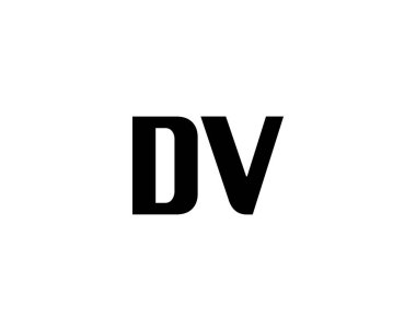 DV Logo tasarım vektör şablonu. DV