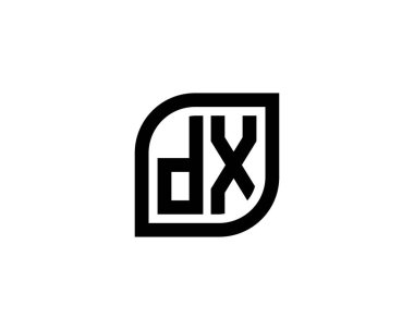 DX Logo tasarım vektör şablonu. DX