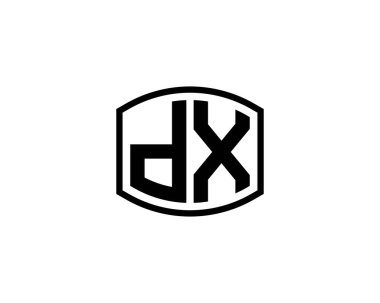 DX Logo tasarım vektör şablonu. DX