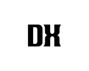 DX Logo tasarım vektör şablonu. DX