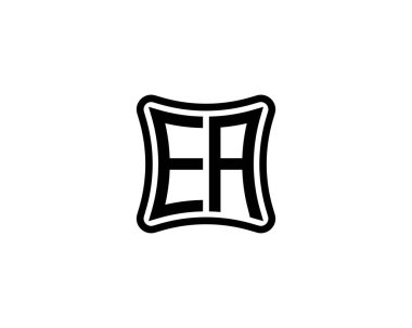 EA logo tasarım vektör şablonu. EA