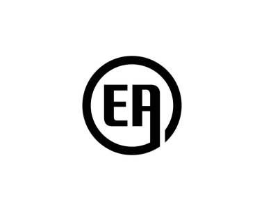 EA logo tasarım vektör şablonu. EA