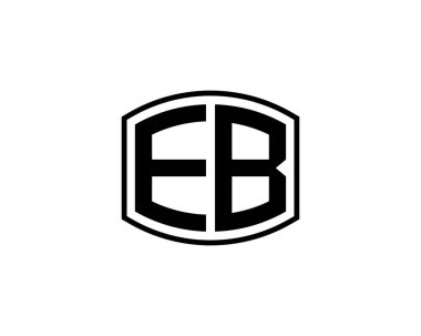 EB Logo tasarım vektör şablonu. EB