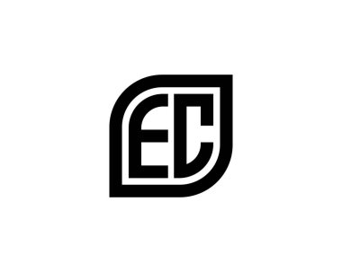 EC logo design vector template. EC clipart