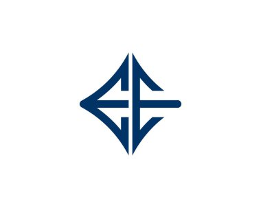 EE logo tasarım vektör şablonu. EE