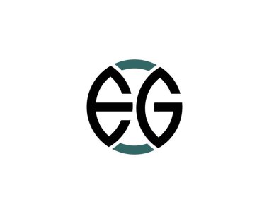 EG logo tasarım vektör şablonu. EG