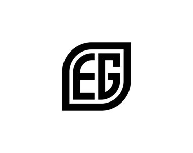 EG logo tasarım vektör şablonu. EG