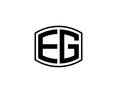 EG logo tasarım vektör şablonu. EG
