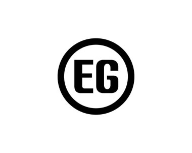 EG logo tasarım vektör şablonu. EG
