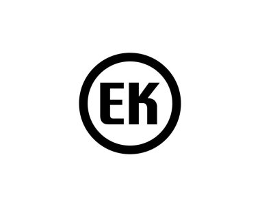 EK Logo tasarım vektör şablonu. EK