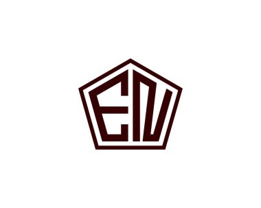 EN logo tasarım vektör şablonu. EN