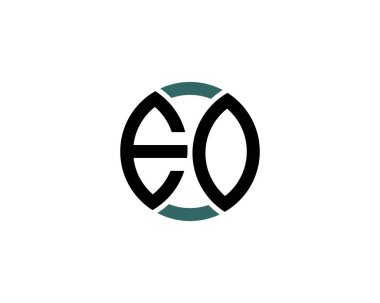 EO logo tasarım vektör şablonu. EO