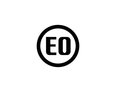 EO logo tasarım vektör şablonu. EO