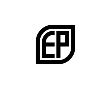 EP logo tasarım vektör şablonu. EP