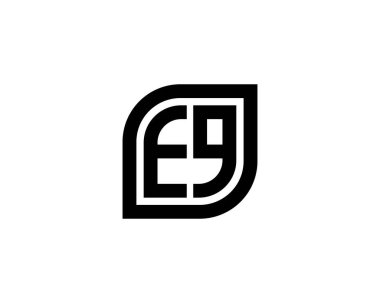 EQ logo tasarım vektör şablonu. EQ