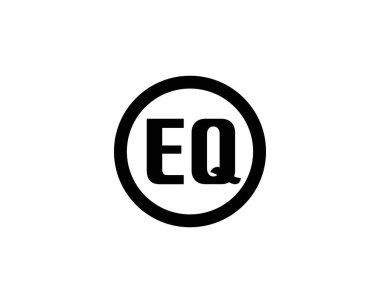 EQ logo tasarım vektör şablonu. EQ