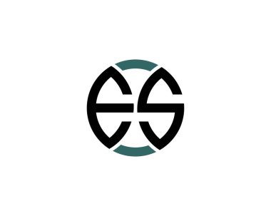 ES logo tasarım vektör şablonu. EVET