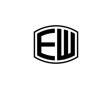 EW logo tasarım vektör şablonu. Iyy