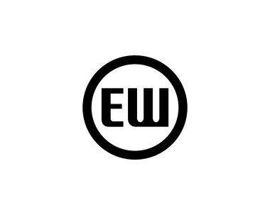 EW logo tasarım vektör şablonu. Iyy