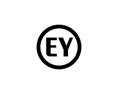 EY Logo tasarım vektör şablonu. EY