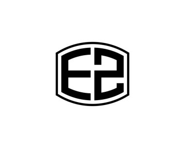 EZ logo tasarım vektör şablonu. EZ