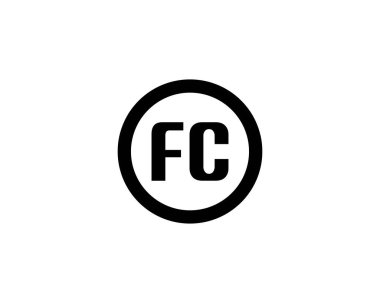 FC Logo tasarım vektör şablonu. FC