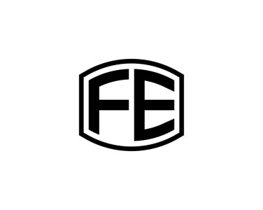 FE logo tasarım vektör şablonu. FE