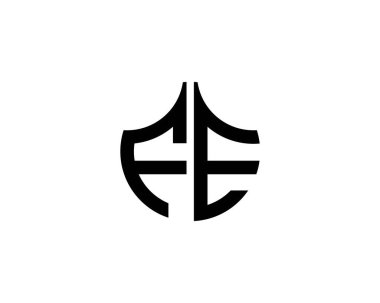 FE logo tasarım vektör şablonu. FE