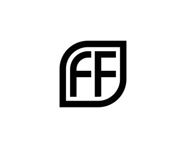 FF logo tasarım vektör şablonu. FF