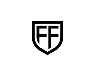 FF logo tasarım vektör şablonu. FF