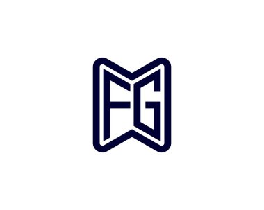 FG Logo tasarım vektör şablonu. FG