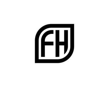 FH logo tasarım vektör şablonu. FH