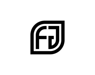 FJ logo design vector template. FJ clipart