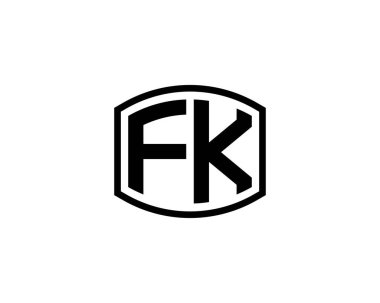 FK logo tasarım vektör şablonu. FK