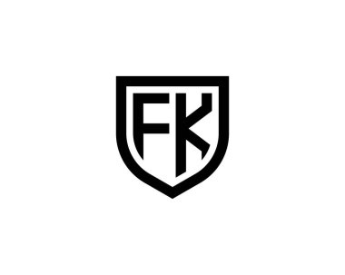 FK logo tasarım vektör şablonu. FK