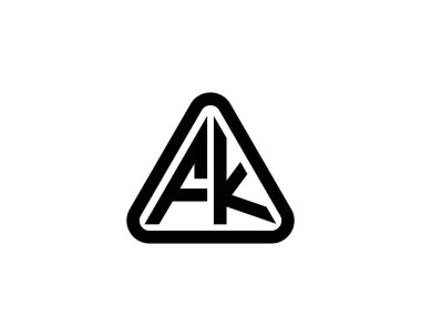 FK logo tasarım vektör şablonu. FK