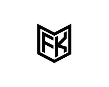 FK logo tasarım vektör şablonu. FK