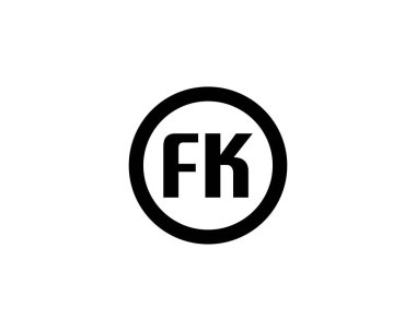 FK logo tasarım vektör şablonu. FK