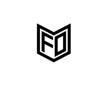 Fo logo tasarım vektör şablonu. FO