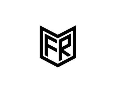 FR logo tasarım vektör şablonu. FR