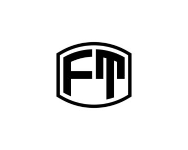 FT Logo tasarım vektör şablonu. FT