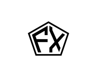 FX logo tasarım vektör şablonu. FX