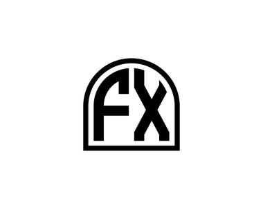 FX logo tasarım vektör şablonu. FX